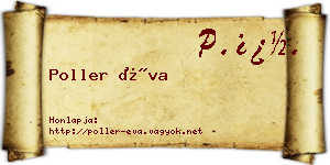 Poller Éva névjegykártya